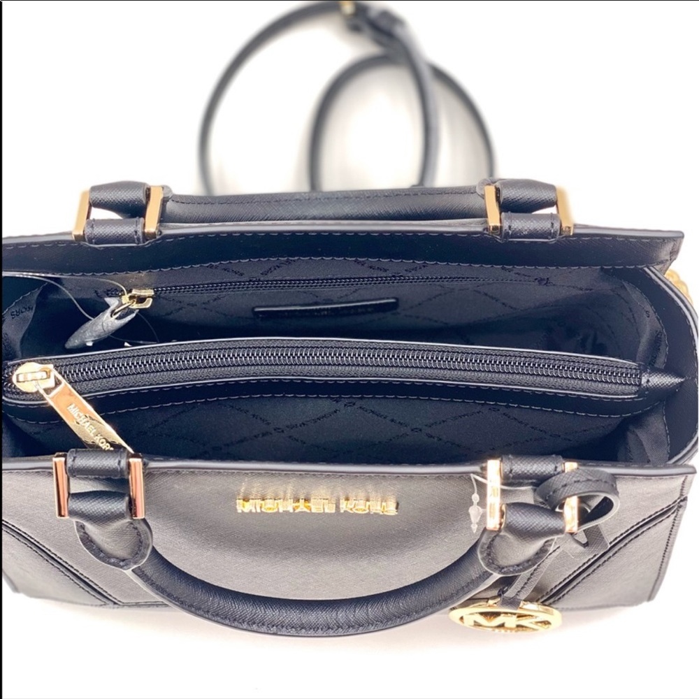 Michael Kors Medium Prism Satchel Black - Picture 6 of 16